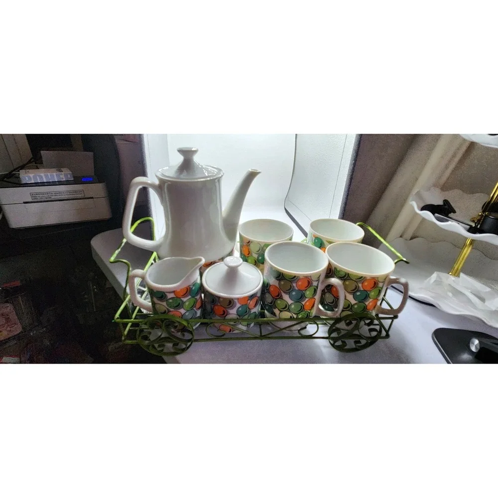 Nasko Japan - 1970s Carnival Japan pop art tea and coffee service set  MCM